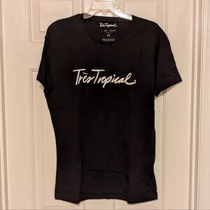 Très Tropical Black Logo Tee